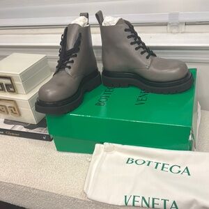 Bottega Veneta Gray Combat Boots